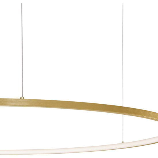 Lampadario cerchio oro 100cm sospensione led per salone