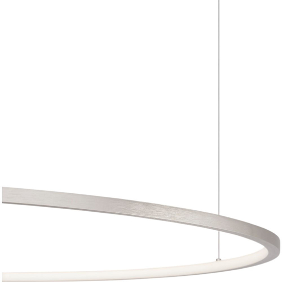 Lampadario grande cerchio 100cm grigio led dimmerabile