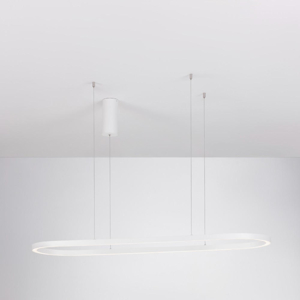 Lampadario ovale bianco led per cucina moderna