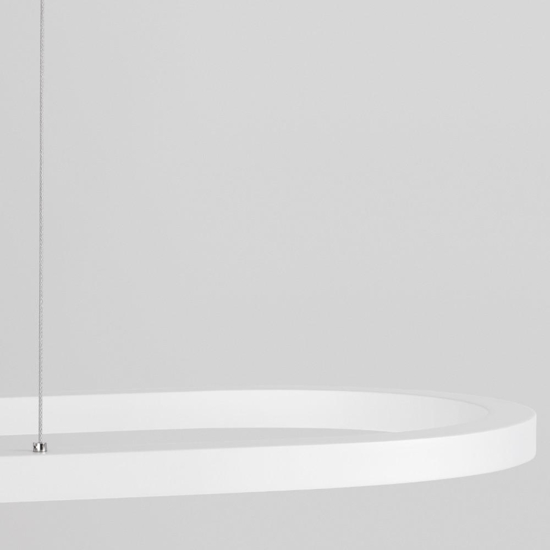 Lampadario ovale bianco led per cucina moderna