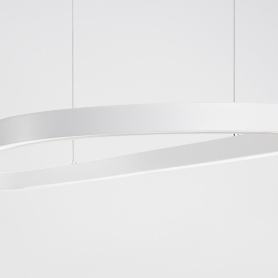 Lampadario ovale bianco led per cucina moderna