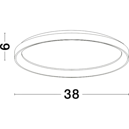 Plafoniera rotonda 38cm bianca led 3000k dimmerabile moderna