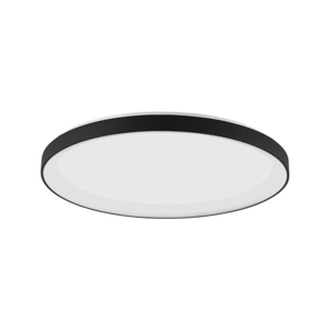 Plafoniera tonda nera 48cm led 40w dimmerabile moderna