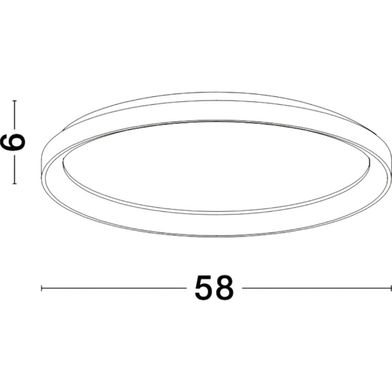 Plafoniera rotonda bianca 58cm led 50w 3000k dimmerabile