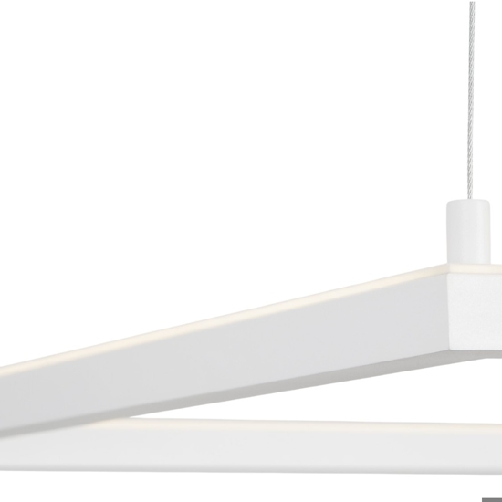 Lampadario led 3000k dimmerabile quadrato 100cm bianco moderno