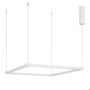 Lampadario moderno quadrato 75cm bianco led 40w 3000k dimmerabile