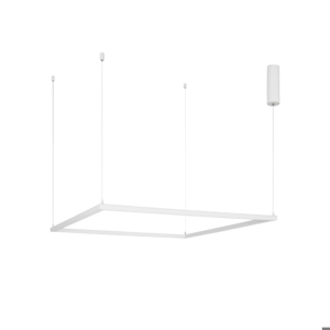 Lampadario bianco quadrato 50cm moderno pendente