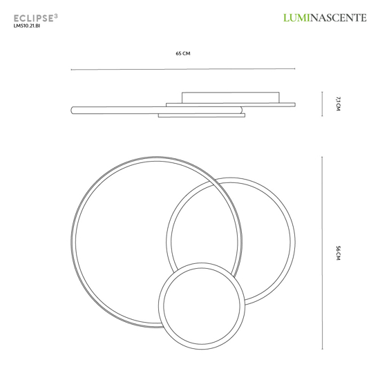 Plafoniera moderna design cerchi sabbia 60w 3000k 4000k