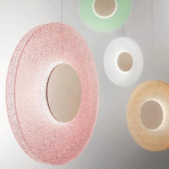 Ondaluce so candy ambra lampadario vetro led design