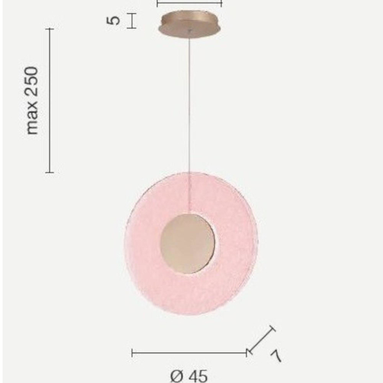 Ondaluce so candy ambra lampadario vetro led design