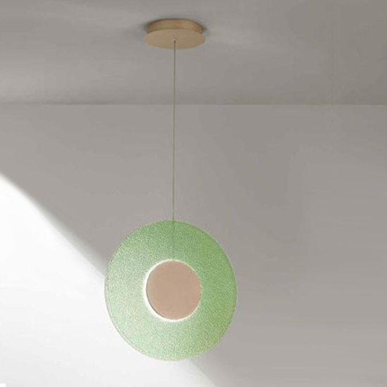 So candy ondaluce lampadario a sospensione vetro verde led design