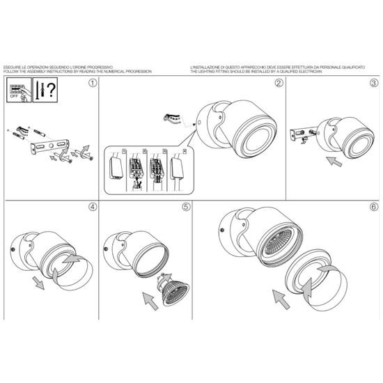 Ideal lux xeno ap1 faretto da esterno orientabile bianco ip44