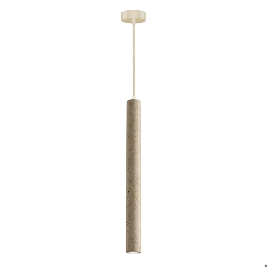 Lampada cilindro a sospensione pietra beige pepe led 7w 3000k