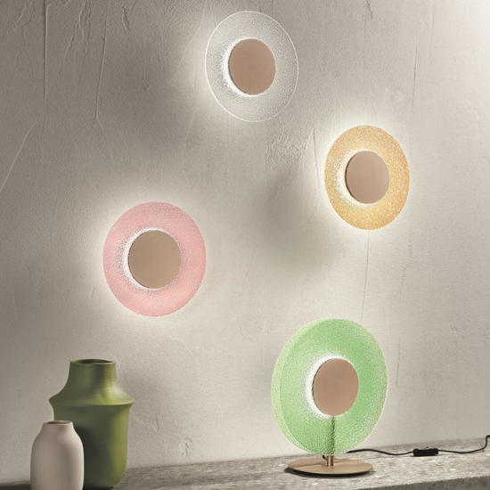 Applique ondaluce ap candy vetro ambra moderna design led