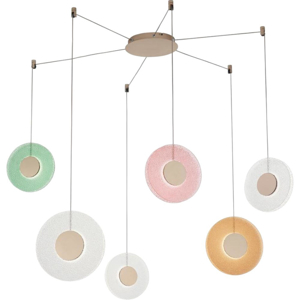 Ondaluce so candy rg6 lampadario led design moderno per soggiorno