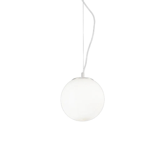 Mapa sp1 d20 ideal lux lampada a sospensione sfera vetro bianco 20cm