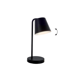 Lampada nera da tavolo scrivania moderna luce orientabile