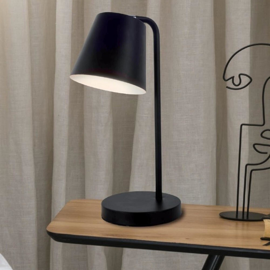 Lampada nera da tavolo scrivania moderna luce orientabile