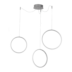 Ondaluce so circus silver lampadario con decentramento led