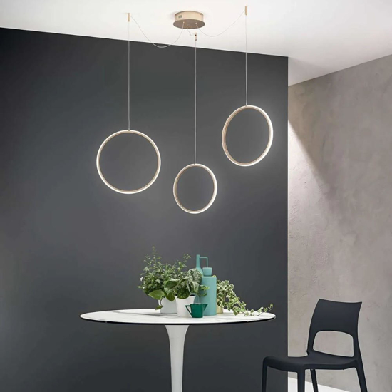 Ondaluce so circus silver lampadario con decentramento led