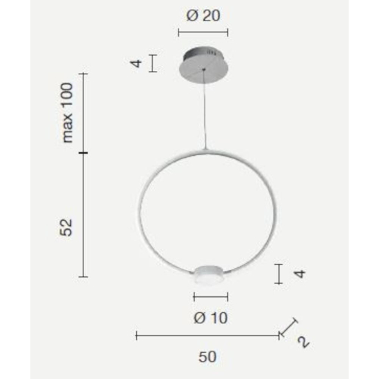 Ondaluce so omega gr bco lampadario moderno bianco led