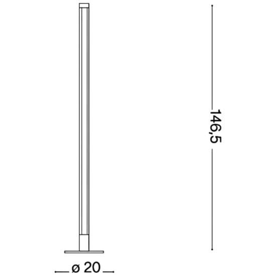 Ideal lux yoko piantana design moderna led 3000k nera per soggiorno