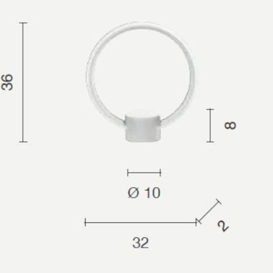 Lampada da tavolo omega lt bianco ondaluce led design moderna