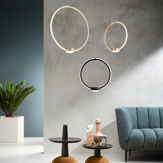 Ondaluce so omega gr nero lampadario moderno led dimmerabile