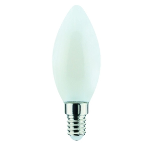 Life lampadina led e14 candela 6.5w 4000k 806lm vetro bianco milky