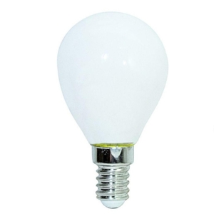 Life lampadina led e14 milky 4,5w 3000k 470lm minisfera  vetro bianco