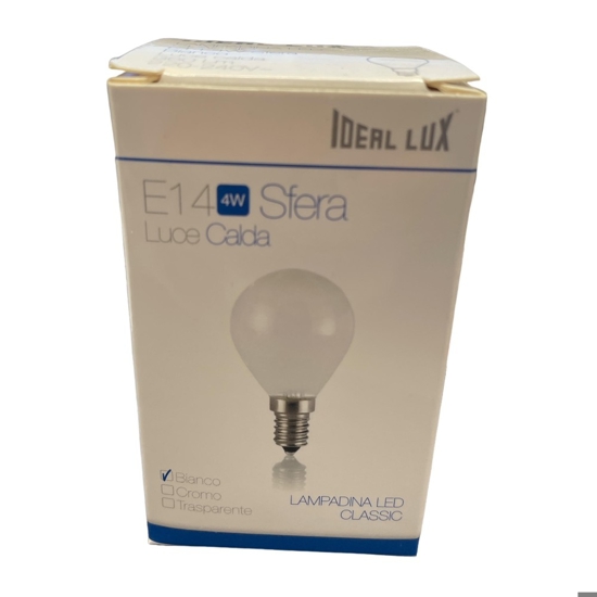 Confezione n10 lampadine e14 led 4w 3000k 430lm sfera bianca ideal lux