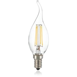 Lampadina e14 led 4w 3000k 430lm trasparente classica ideal lux