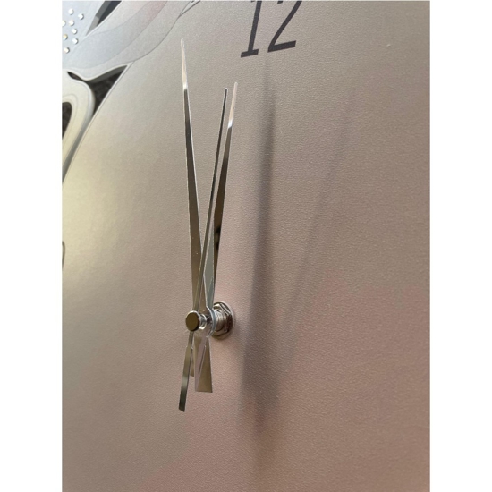 Orologio da parete tondo fiore moderno cipria con strass bongelli preziosi