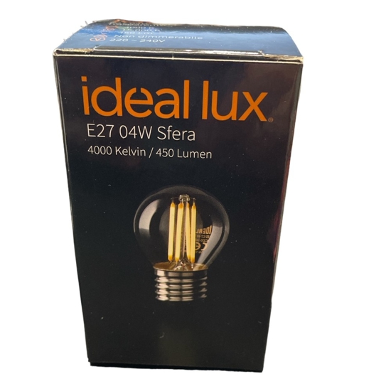 Confezione n10 lampadine led e27 4w 4000k 490lm sfera trasparente ideal lux