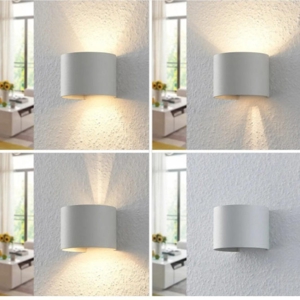 Life applique rotondo led 7w 3000k bianco moderno