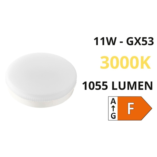 Lampadina led gx53 11w 3000k 1055 lumen ottica 120 toplight