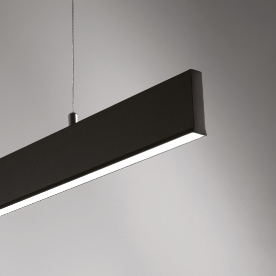 Vivida segmento lampadario nero da cucina led 40w cct