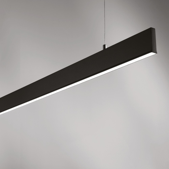 Vivida segmento lampadario nero da cucina led 40w cct