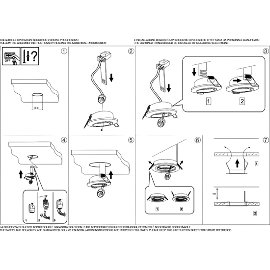 Box kit da 3 jazz fi faretto da incasso per cartongesso rotondo nero ideal lux