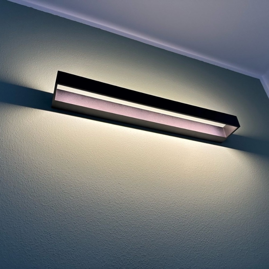 Applique nero led 24w 4000k moderna isyluce