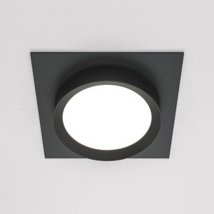 Faretto da incasso a soffitto cornice quadrata nero rotondo gx53