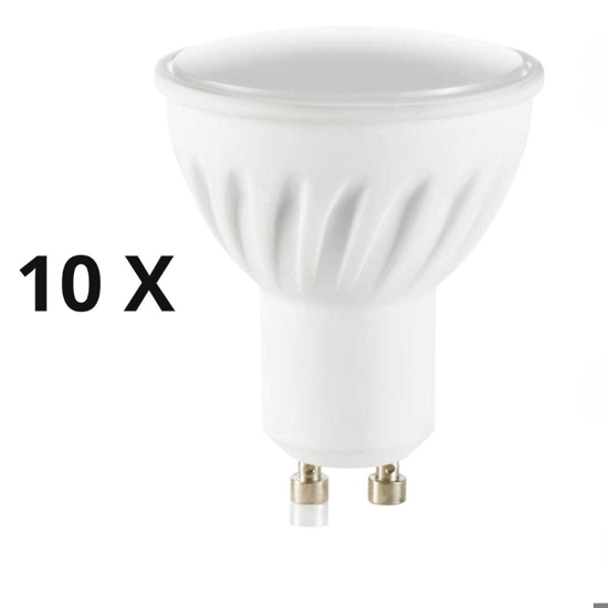 N10 lampadine gu10 led 7w 4000k 650lm 108 cri90 ideallux