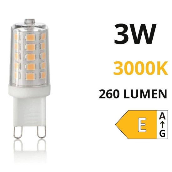 Lampadina g9 led dimmerabile 3w 3000k 260lm 260lm ideal lux