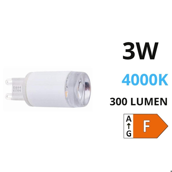 Lampadina led g9 led 3w 310lm 4000k ottica frontale 90