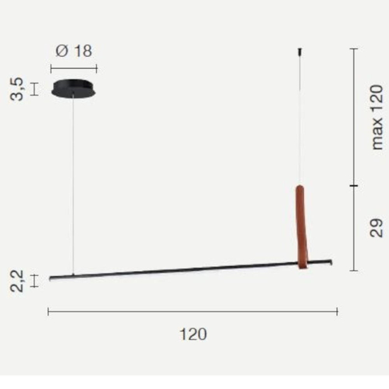 Ondaluce so regoli 110 lampadario nero led per tavolo da pranzo