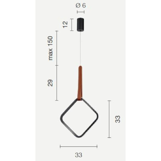 Lampada a sospensione ondaluce so regoli square led design moderna