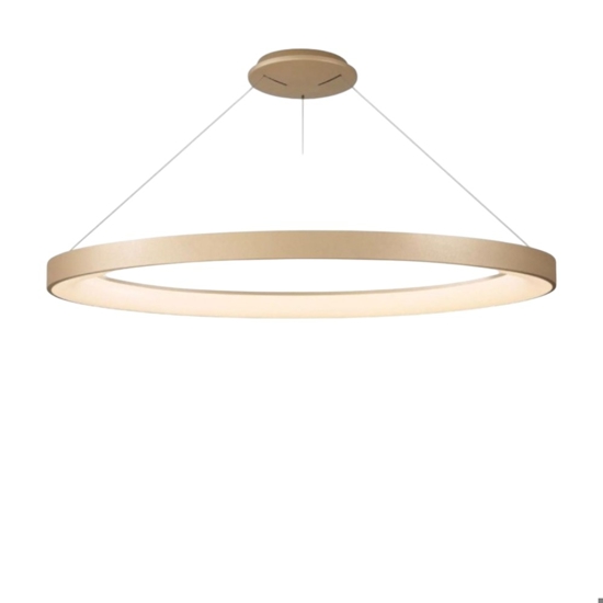 Lampadari led moderno cerchio dorato 90cm da 2700k a 5000k dimmerabile