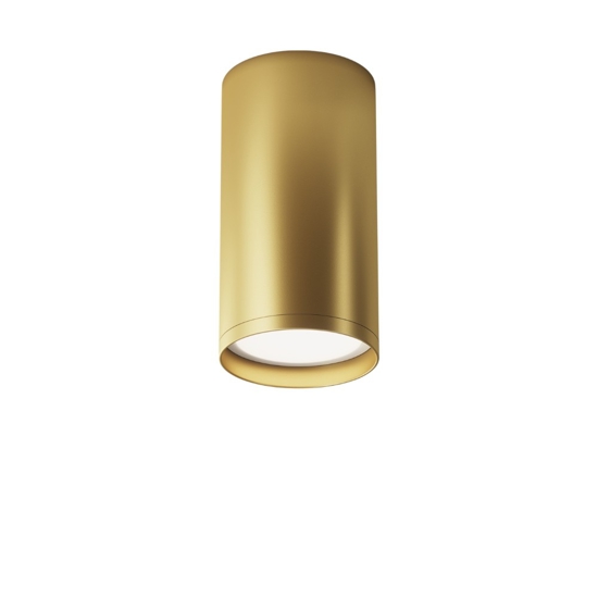 Faretto led da soffitto cilindro oro satinato gu10