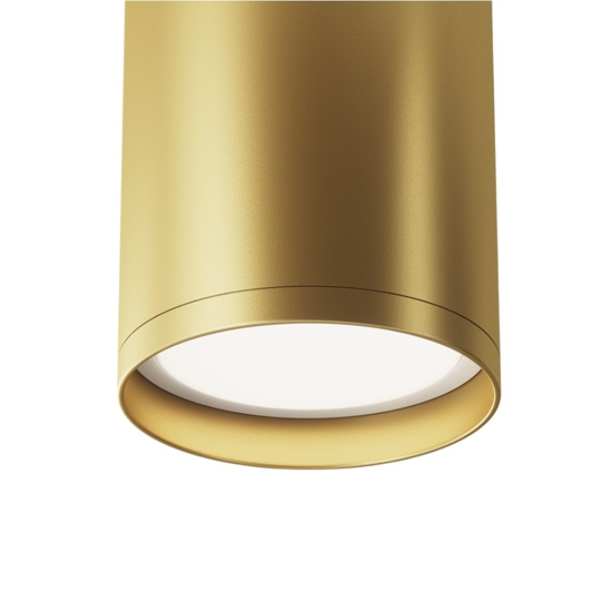 Faretto led da soffitto cilindro oro satinato gu10