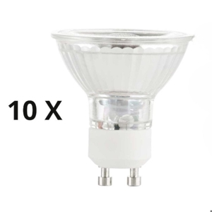 Confezione n10 lampadine gu10 led 7w 540lm 3000k ottica 50 ideal lux